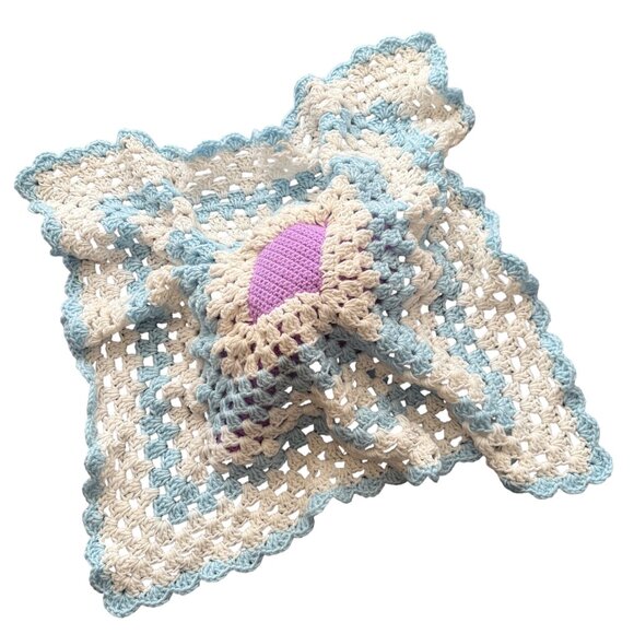 Vintage Handmade Crochet Baby Doll With Blanket - Picture 4 of 4